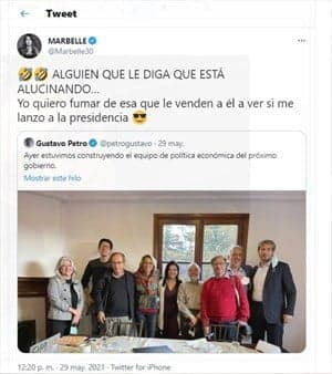 Marbelle se burl&oacute; de Petro