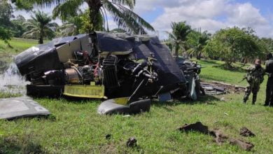 Accidente de helic&oacute;ptero deja cinco polic&iacute;as muertos