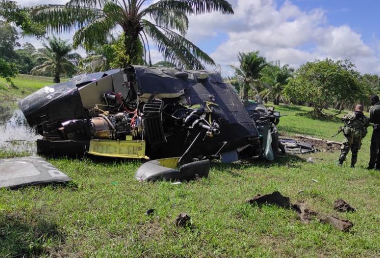 Accidente de helic&oacute;ptero deja cinco polic&iacute;as muertos