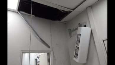 Ladr&oacute;n fue descubierto en el techo del banco que quer&iacute;a robar