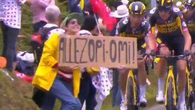 aficionada que caus&oacute; ca&iacute;da en Tour