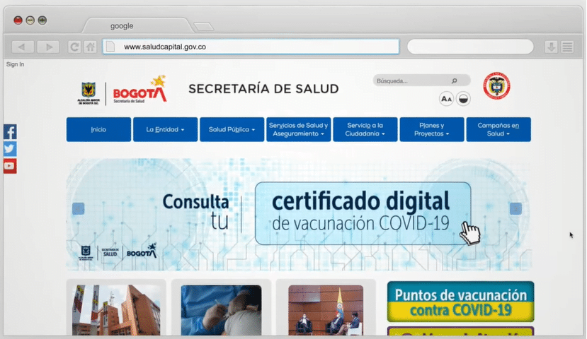 certificado digital de vacunaci&oacute;n COVID