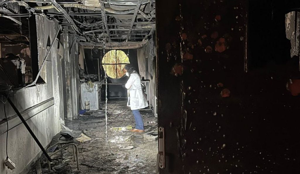 incendio en el hospital departamental