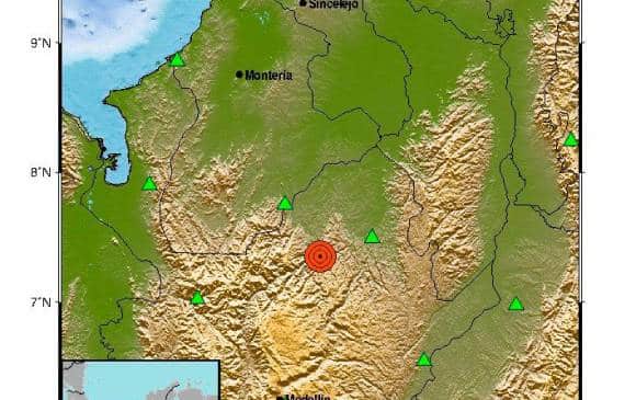 Fuerte temblor en antioquia