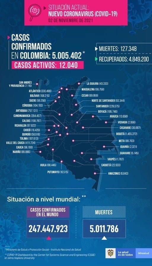 contagios y muertes por COVID