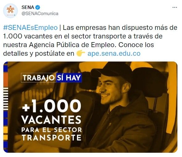 vacantes de empleo en el sector transporte