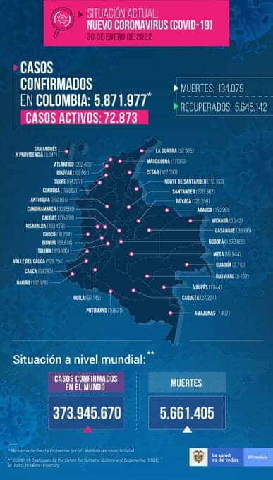 contagios y muertes por COVID