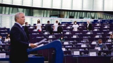 eurodiputados protestaron contra Iv&aacute;n Duque