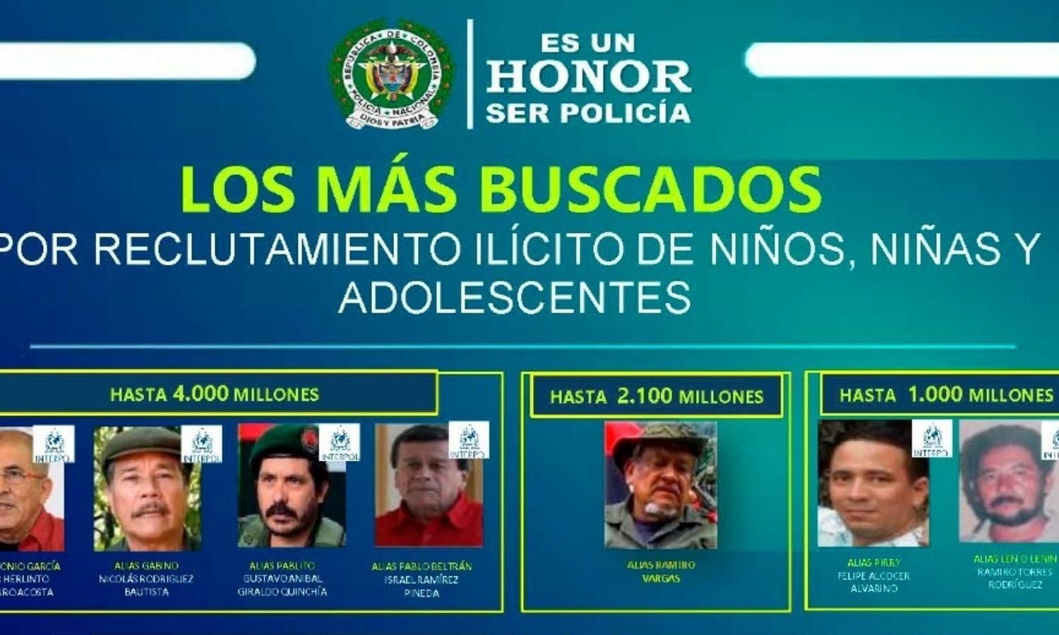 m&aacute;s buscados del Eln