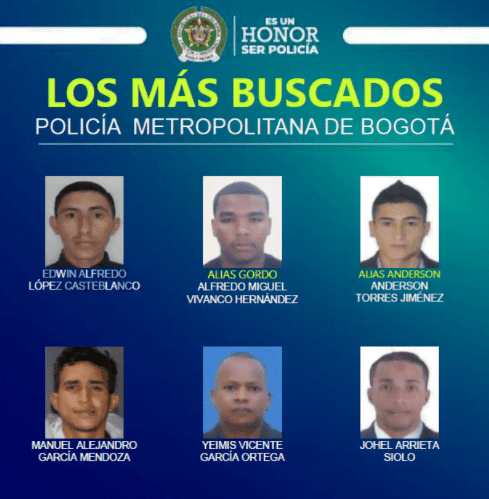 los m&aacute;s buscados bogot&aacute;