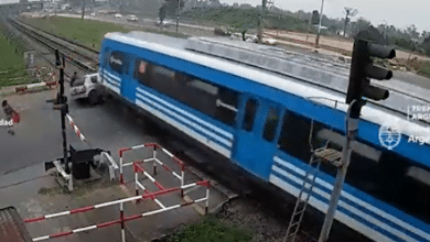 Video: Impactante accidente entre un tren y un carro en el que iba una familia