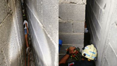 Ni&ntilde;a qued&oacute; atrapada entre dos paredes por intentar rescatar a unos gatos