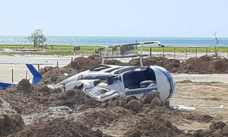 Helicóptero se accidentó en La Guajira con siete personas a bordo