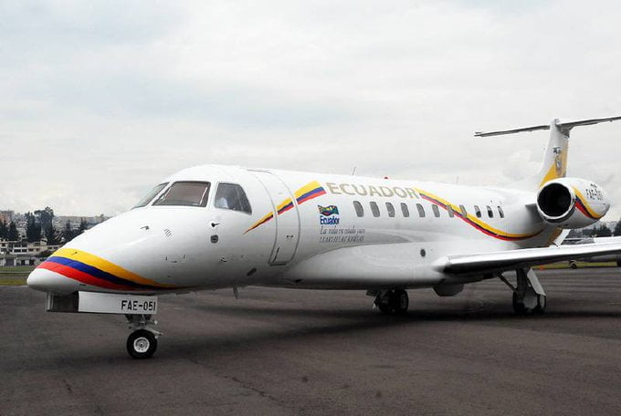 avi&oacute;n presidencial de Ecuador