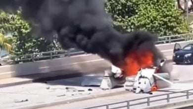 avi&oacute;n privado se estrell&oacute; en miami