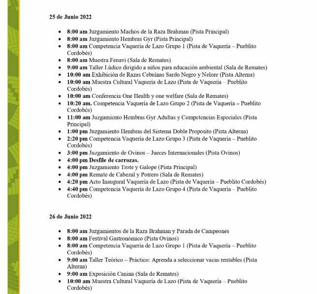 Feria de la ganader&iacute;a