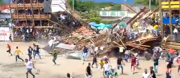 4 personas sin vida y más de 60 heridos deja desplome de corraleja en Tolima