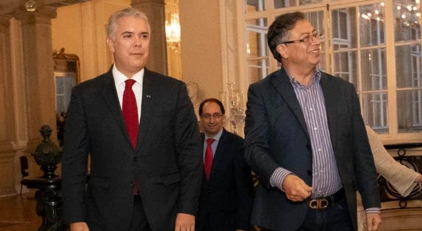 petro y duque en la casa de nari&ntilde;o