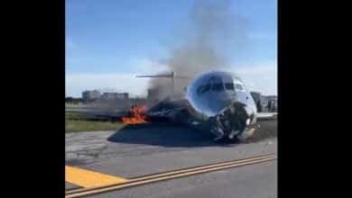 se incendi&oacute; avi&oacute;n