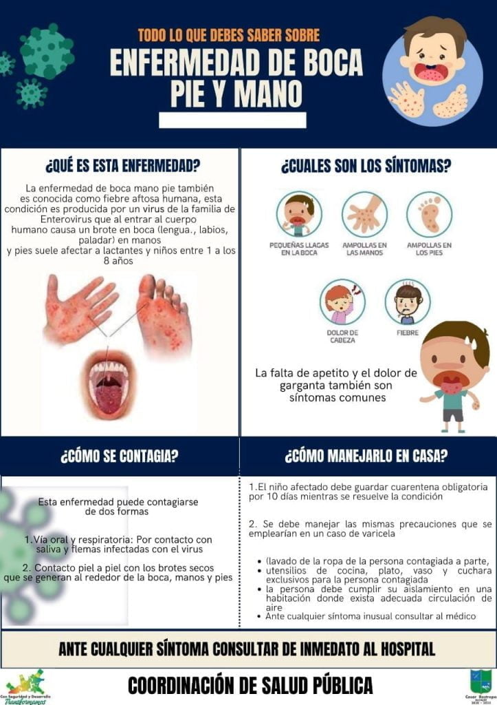 enfermedad que ataca boca, pies y manos de niños
