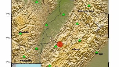 Fuerte temblor se sinti&oacute; en Colombia en la madrugada de este s&aacute;bado