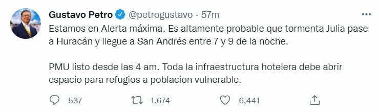 tormenta tropical julia