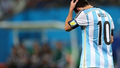 Lionel Messi durante el partido de semifinales de la Copa Mundial 2014 entre Holanda y Argentina