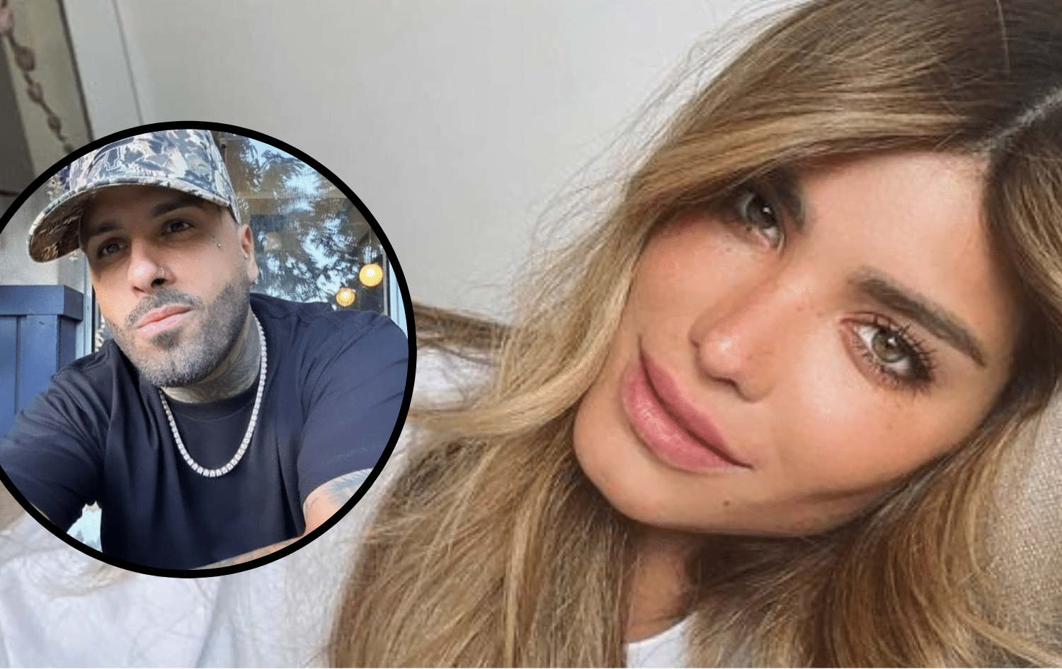 Nicky Jam y Aleska G&eacute;nesis posando ante la c&aacute;mara