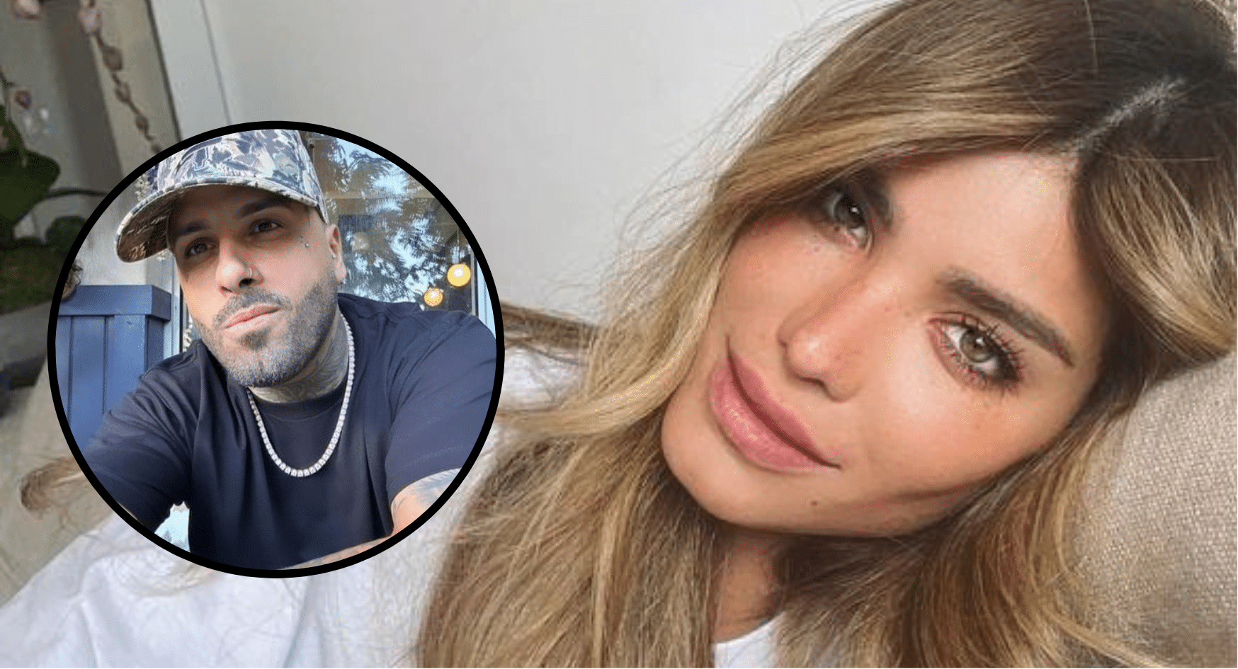 Nicky Jam y Aleska G&eacute;nesis posando ante la c&aacute;mara