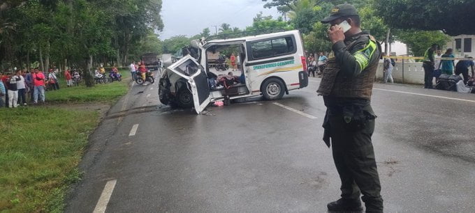 accidente de tr&aacute;nsito en Sahag&uacute;n