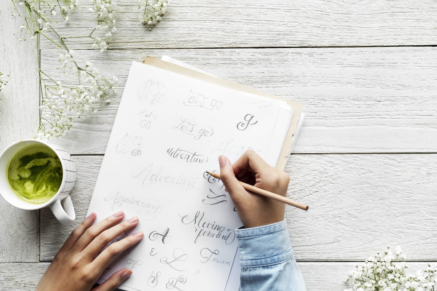 lettering en ni&ntilde;os