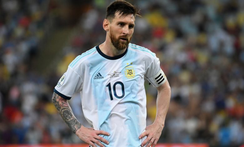 El futbolista Lionel Messi de Argentina, durante el partido Venezuela vs Argentina por la Copa América 2019