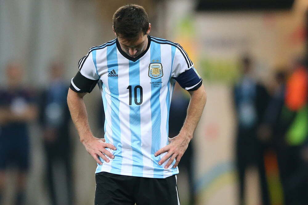 Lionel Messi durante el partido de semifinales de la Copa Mundial 2014 entre Holanda y Argentina
