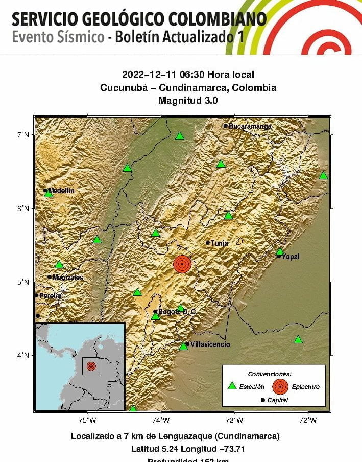Fuerte temblor se sinti&oacute; en Colombia en la ma&ntilde;ana de este domingo