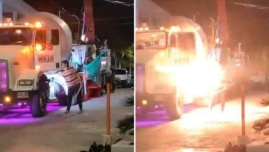 Hombre incendi&oacute; cami&oacute;n de cemento porque no soportaba el ruido que hacia
