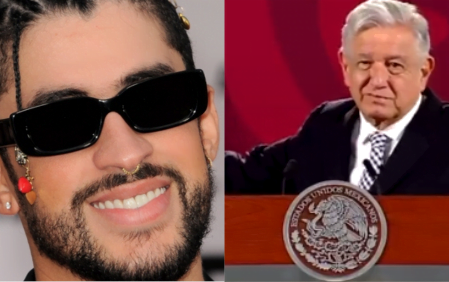 Presidente de M&eacute;xico en una alocuci&oacute;n pidi&eacute;ndole favores a Bad Bunny