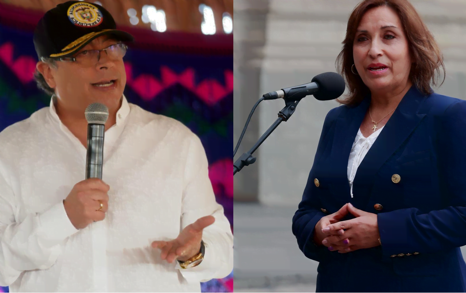 presidentes de perú y colombia en alocuciones pública