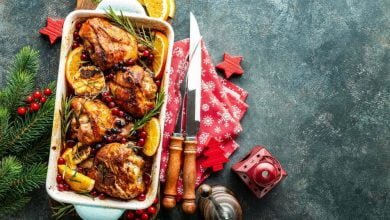 Delicioso plato festivo para la &eacute;poca navide&ntilde;a / cena de fin de a&ntilde;o