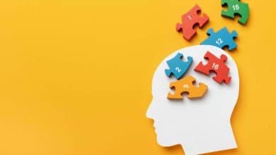 memoria con piezas de rompecabezas y cabeza / tipos de memoria