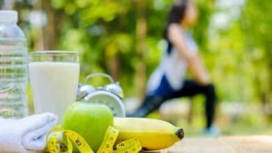 alimentos de estilo de vida durante ejercicio / frutas