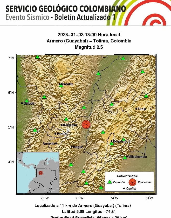 Atenci&oacute;n: volvi&oacute; a temblar en Colombia este martes