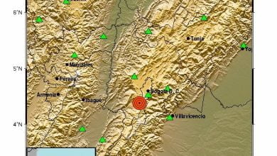Fuerte temblor en Colombia se registr&oacute; en la noche de este lunes