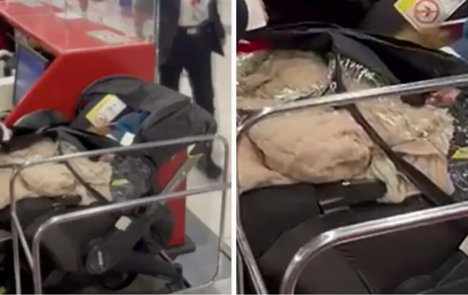 beb&eacute; en aeropuerto