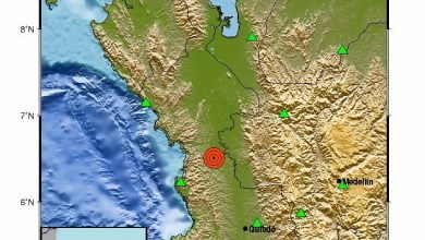 Reportaron temblor en Colombia la noche de este domingo