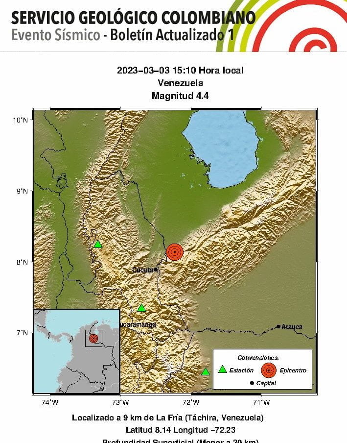 Fuerte temblor sacudi&oacute; al pa&iacute;s este viernes, es el segundo de hoy