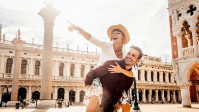 pareja en venecia, italia / europa