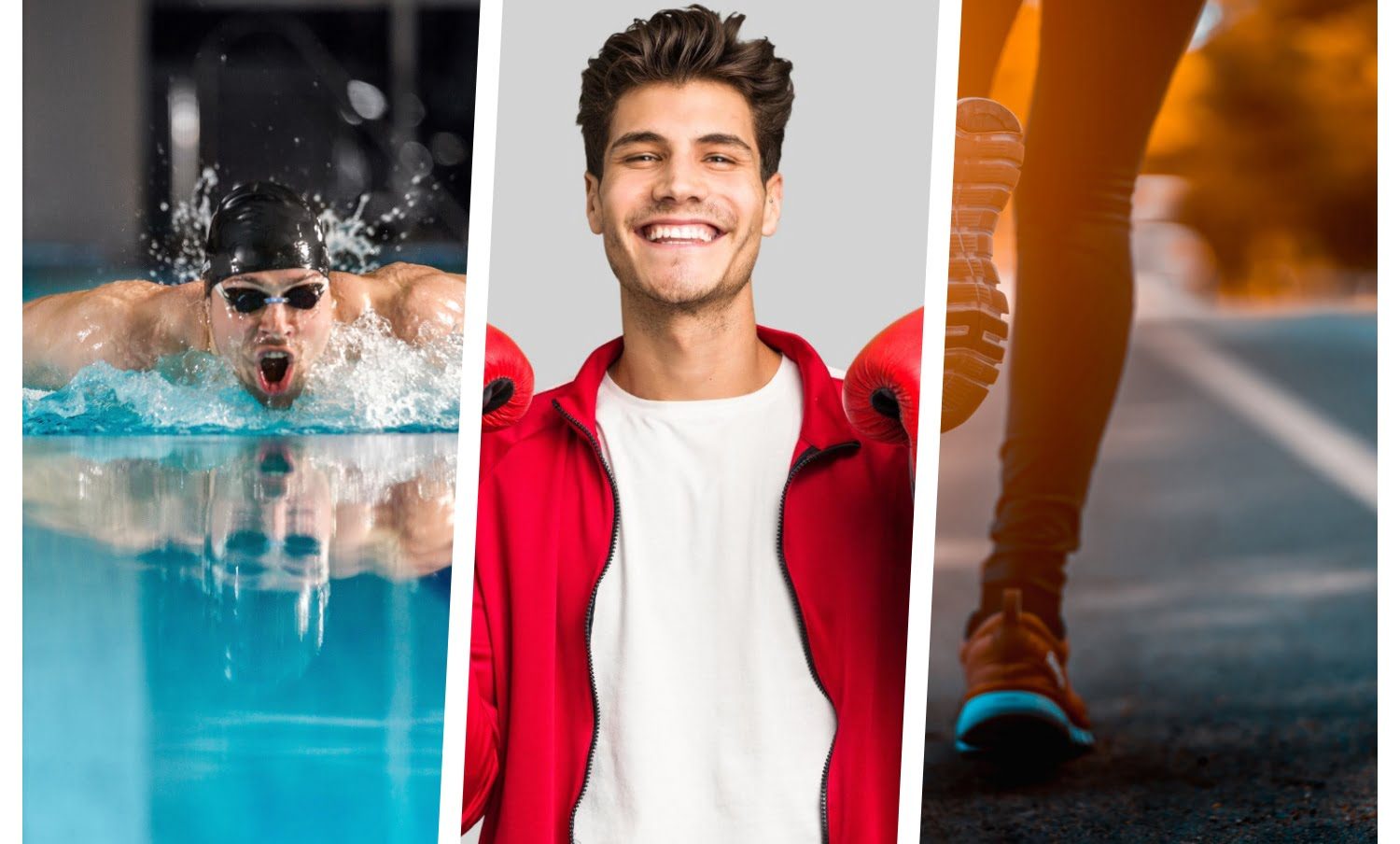 montaje de foto deporte / deportes para adelgazar