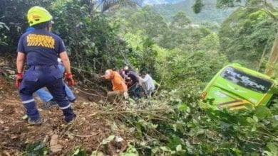 autob&uacute;s cay&oacute; a un abismo en Bogot&aacute;