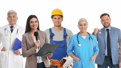 gente de diferentes profesiones / d&iacute;a del trabajador