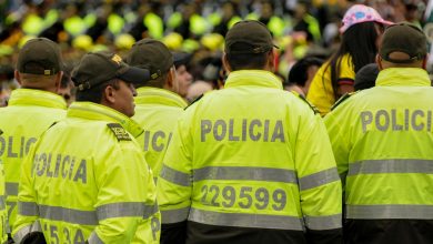 Bogotá Colombia 02 7 2017 Policía colombiana en foco / Policía de Colombia / ministro del interior / elecciones